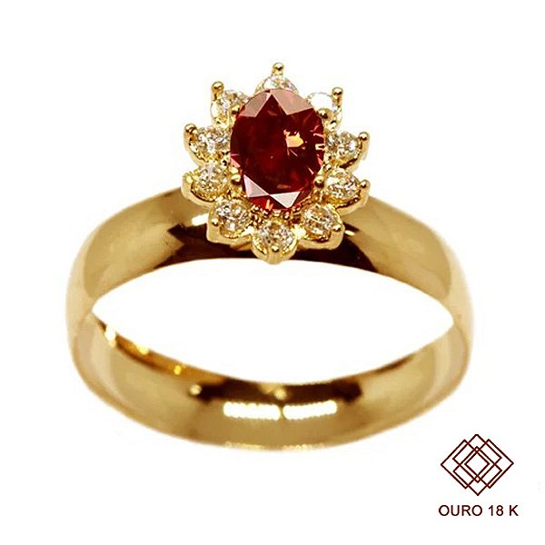 Anel Formatura Odontologia Ouro 18k Zircônias - Sem emblema