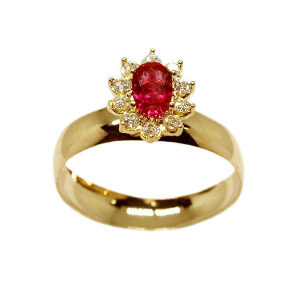 Anel Formatura Segurança do Trabalho Ouro 18k Zircônias - Sem emblema