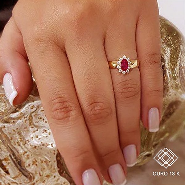 Anel Formatura Segurança do Trabalho Ouro 18k Zircônias - Sem emblema