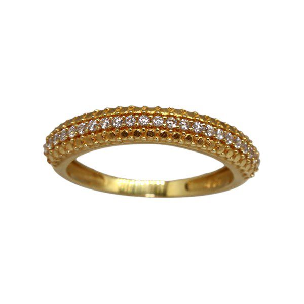 Anel Aparador Ouro 18k Zircônias