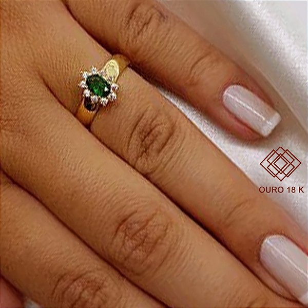 Anel Formatura Bioquímica Ouro 18k Zircônias - Sem emblema