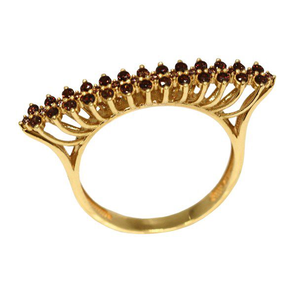 Anel Aparador Bruges Ouro 18k Zircônias
