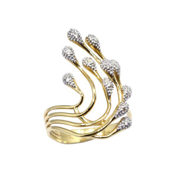 Anel Manoel Bernardes Ouro 18k Diamantes - cod. 2076