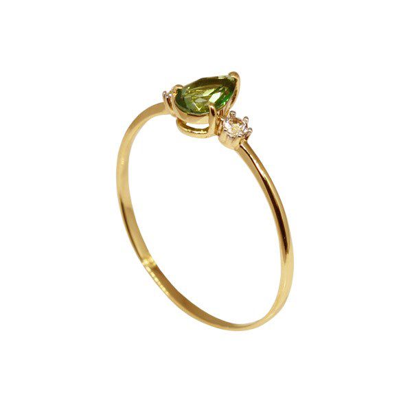 Anel Solitário Ouro 18k Topázio