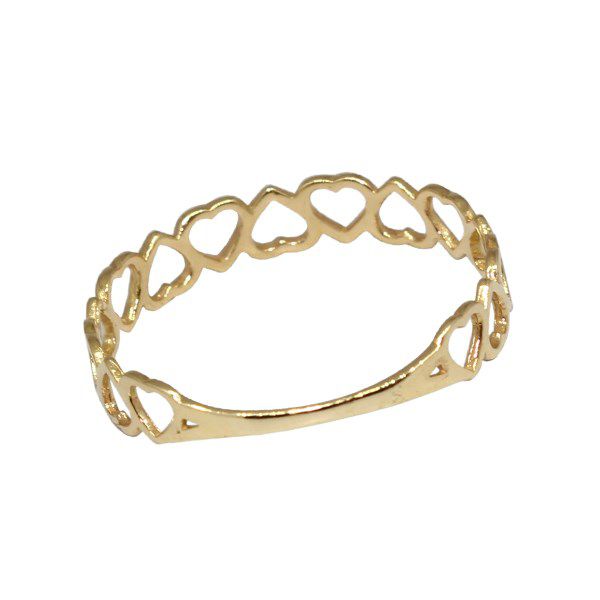 Anel Corações Ouro 18k