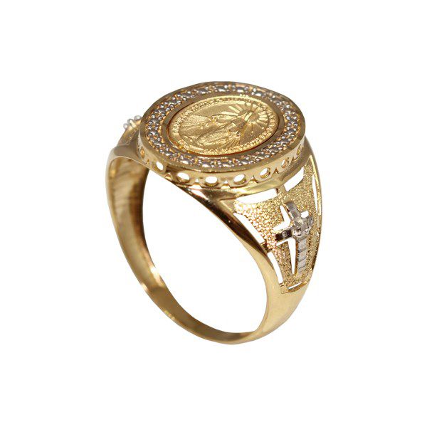 Anel Nossa Senhora das Graças Ouro 18k