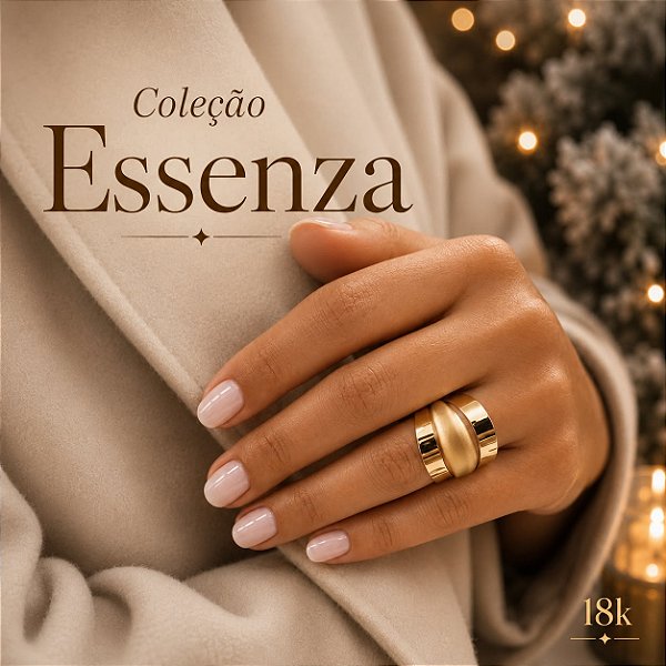 Anel Ouro 18k - Coleção Essenza