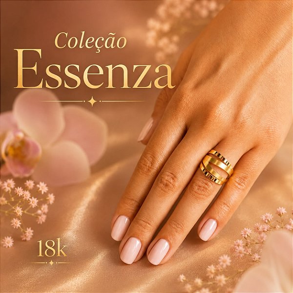 Anel Ouro 18k - Coleção Essenza