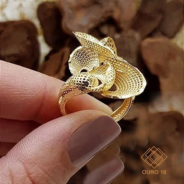 Anel Filigrana Ouro 18k