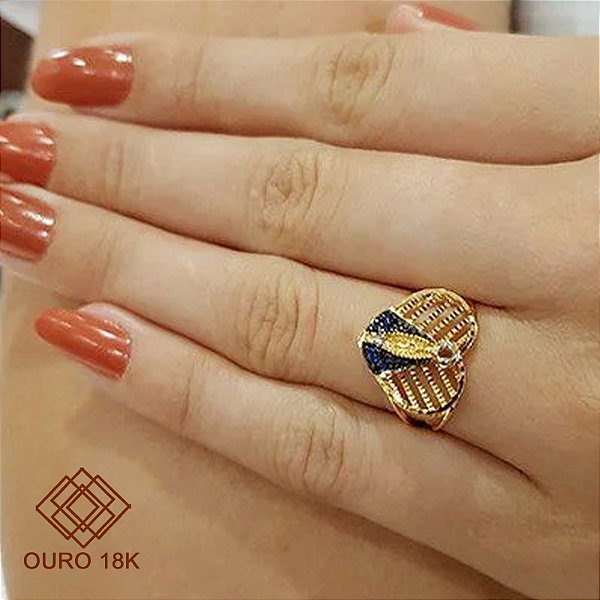 Anel Nossa Senhora Aparecida Ouro 18k