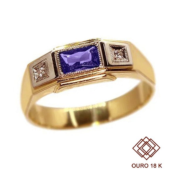 Anel Formatura Engenharia Mecânica Masculino Ouro 18k