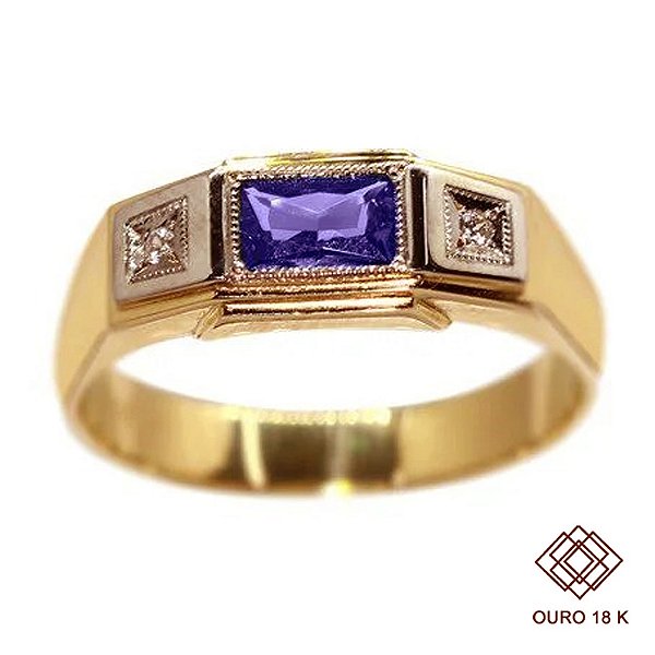 Anel Formatura Engenharia Ambiental Masculino Ouro 18k