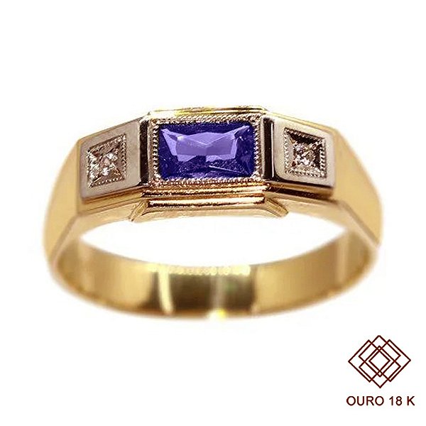 Anel Formatura Gestão Financeira Masculino Ouro 18k