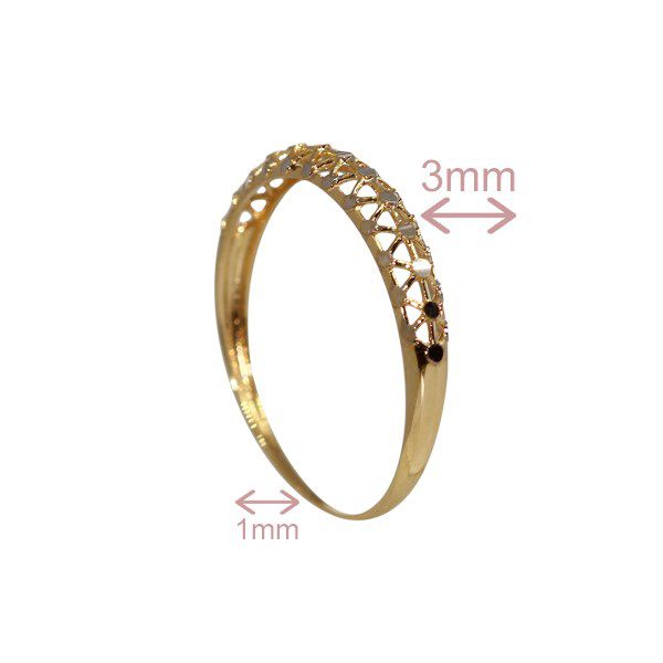 Anel Aparador Filigrana com Ródio Ouro 18k