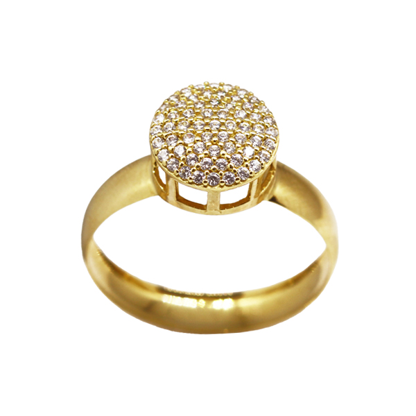 Anel Chuveiro Ouro 18k Zircônias