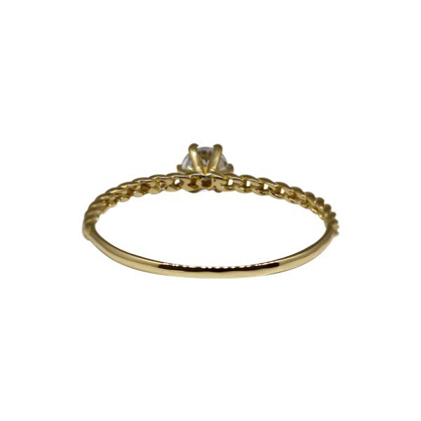Anel Solitário Ouro 18k Zircônia