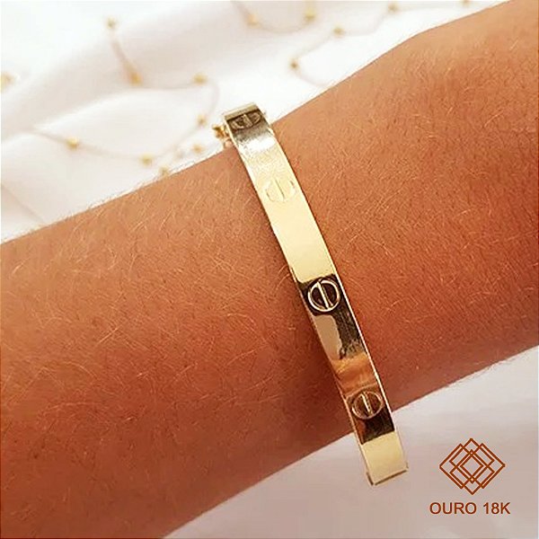 Bracelete Grande Love Ouro 18k