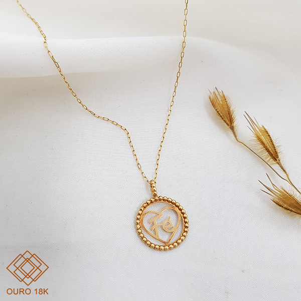 Kit Cordão Ouro 18k + Pingente Fé Ouro 18k