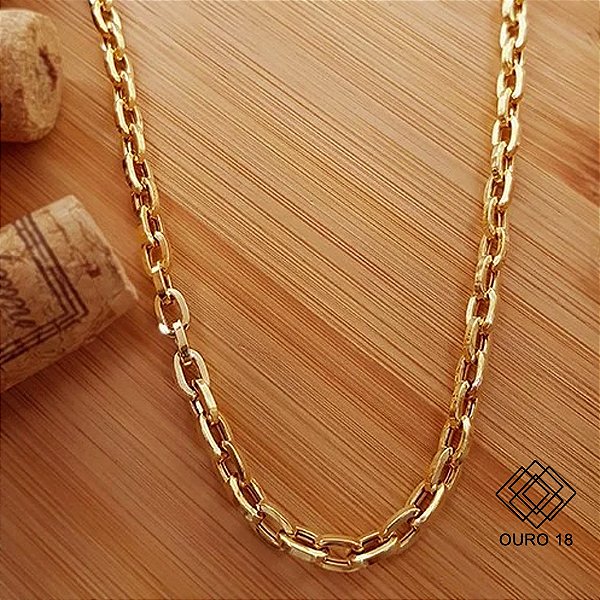 Cordão Cadeado Masculino Ouro 18k