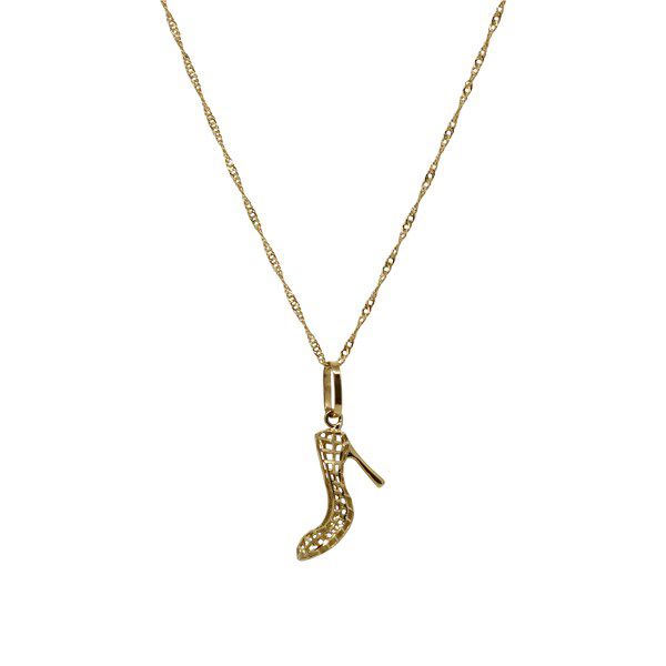Kit Cordão Ouro 18k + Pingente Sapato Ouro 18k
