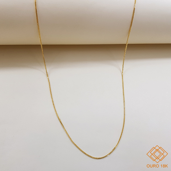 Cordão Malha Espiga Ouro 18k - 45cm