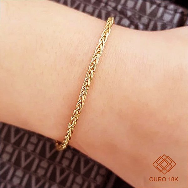 Pulseira Palmeira Ouro 18k