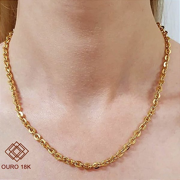 Cordão Bailarina Ouro 18k - 45cm