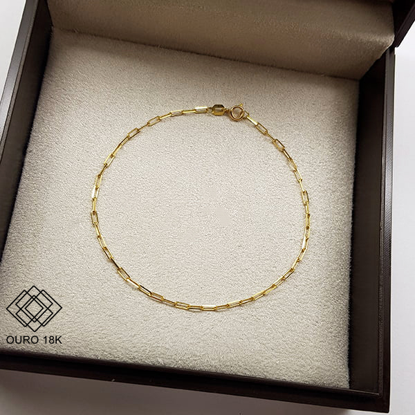 Pulseira Cadeado Masculina Ouro 18k