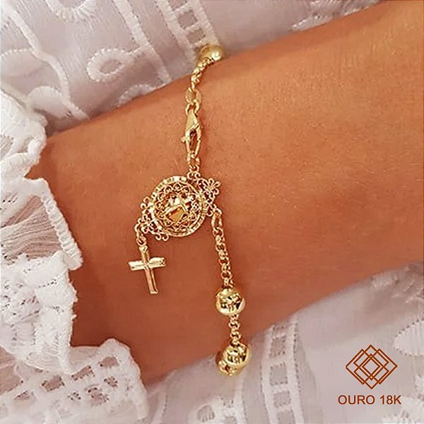 Pulseira Terço Ouro 18k