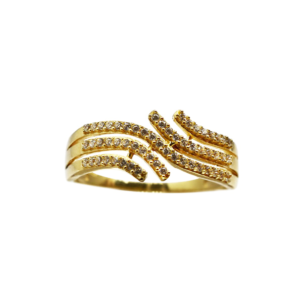 Anel Ouro 18k Zircônias