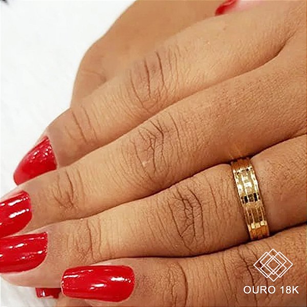 1 Aliança Casamento Ouro 18k