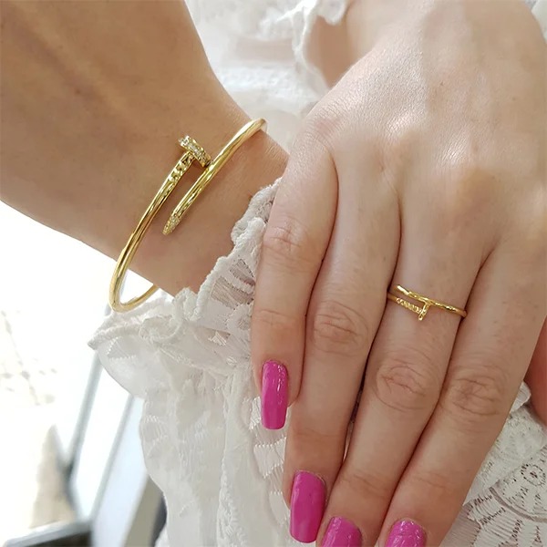 Bracelete Prego Ouro 18k