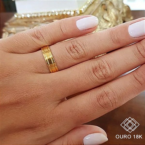 1 Aliança Casamento Ouro 18k