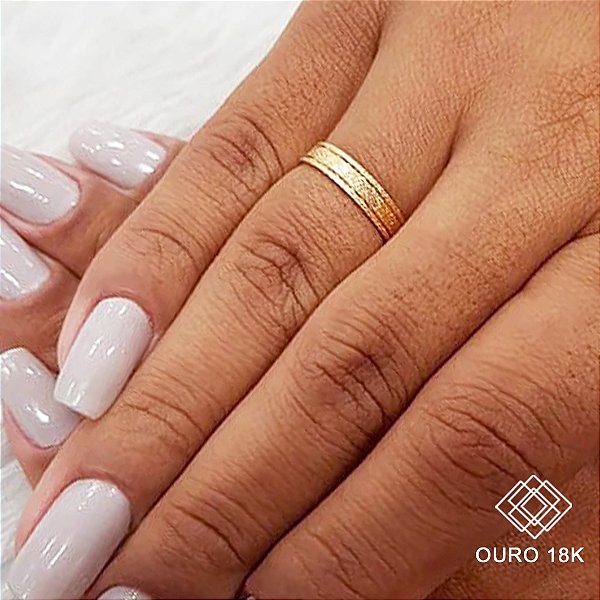 1 Aliança Casamento Ouro 18k