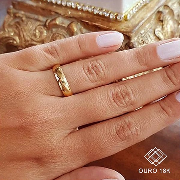 1 Aliança Casamento Ouro 18k