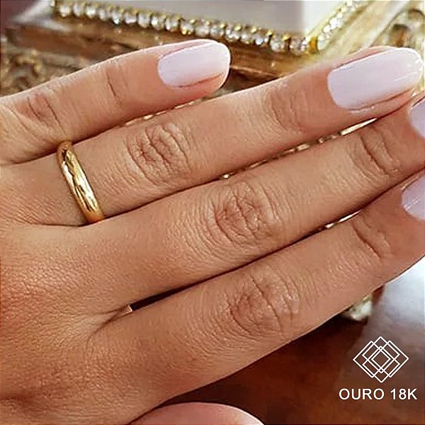 1 Aliança Casamento Ouro 18k