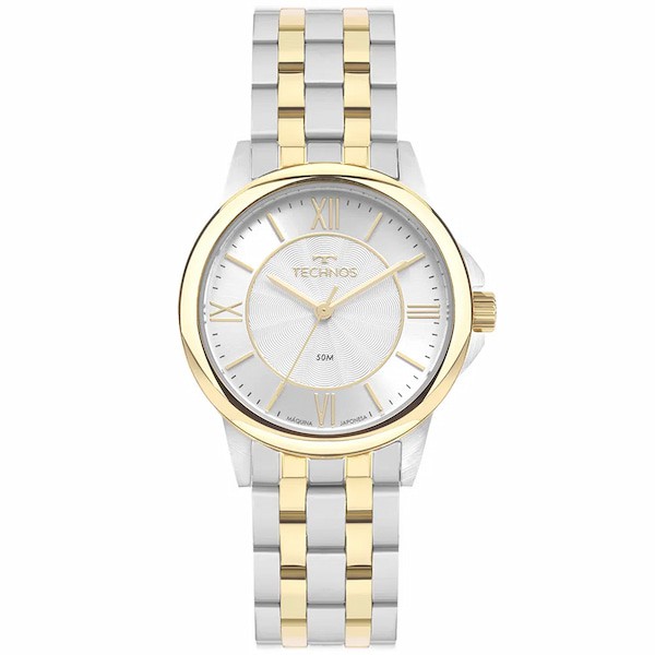 Relógio Technos Feminino Prata/Dourado 2035mvx/1k