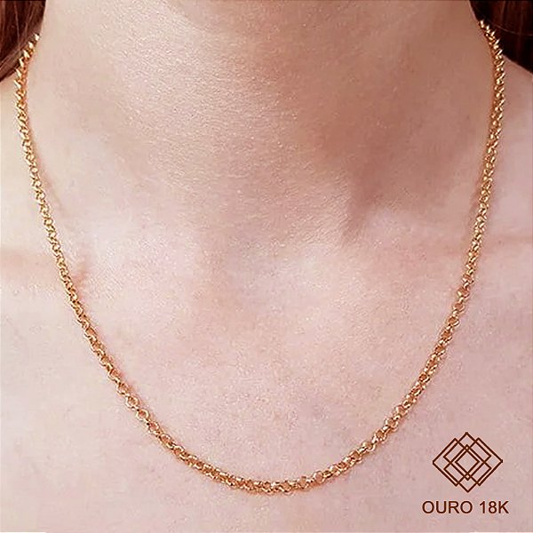 Cordão Elo Português Ouro 18k - 45cm