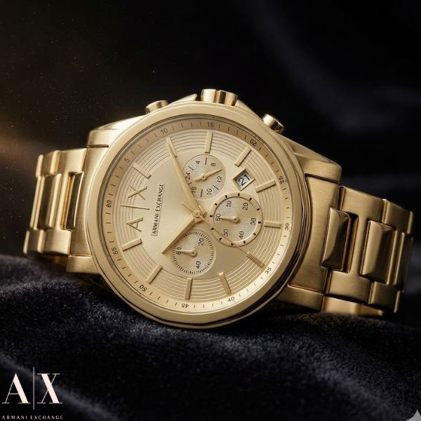 Relógio Armani Exchange Masculino Dourado Ax2099b1 C1kx