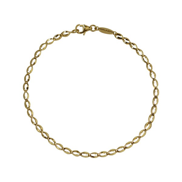 Pulseira Malha Grão de Arroz Ouro 18k