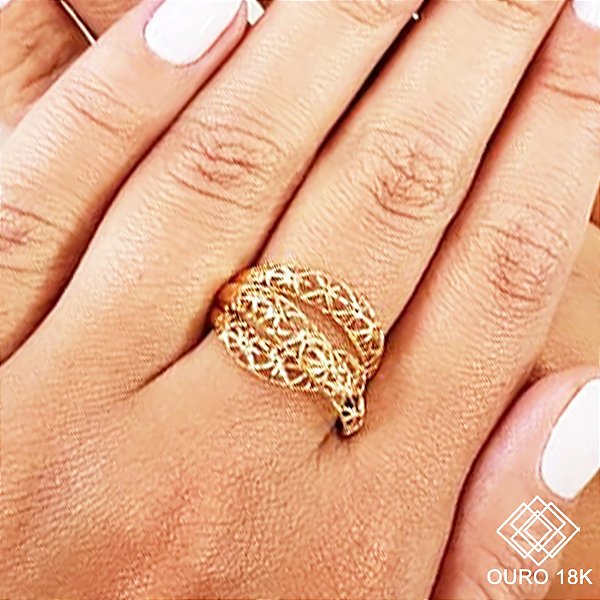 Anel Filigrana Ouro 18k