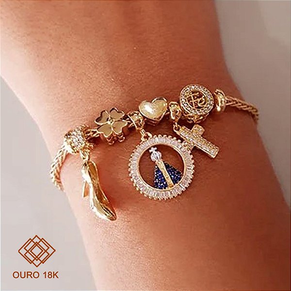 Pulseira Momentos Ouro 18k Zircônias