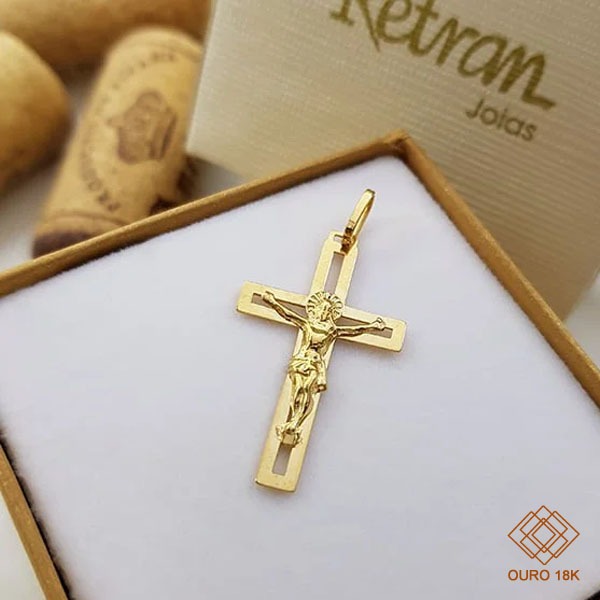 Pingente Crucifixo Ouro 18k