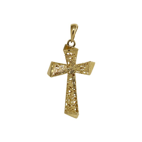 Pingente Cruz Filigrana Ouro 18k