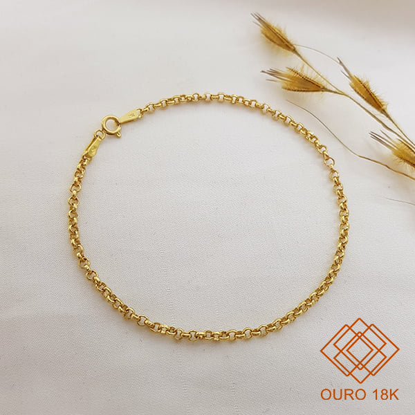 Pulseira Elo Português Ouro 18k