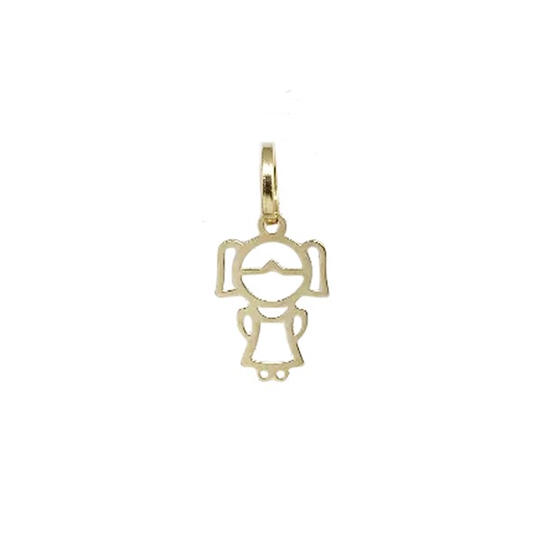 Pingente Menina Ouro 18k