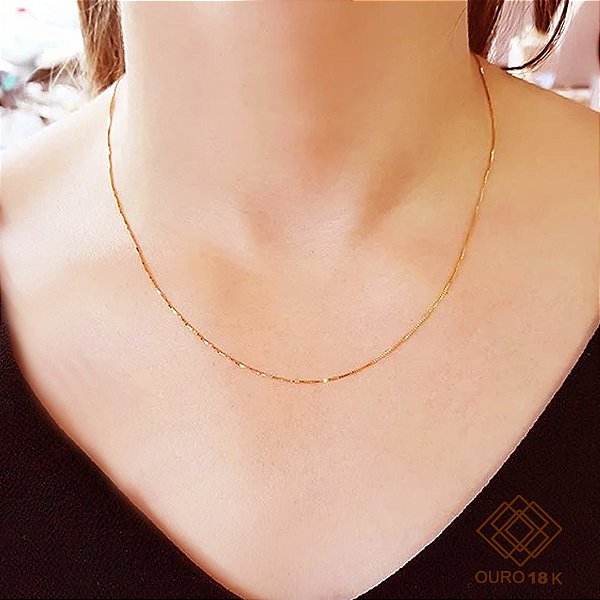 Cordão Veneziano Ouro 18k - 45cm
