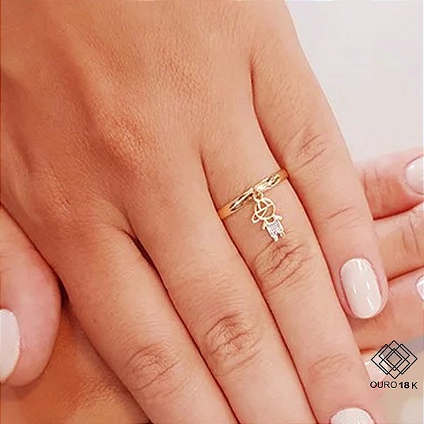 Anel Filho Ouro 18k