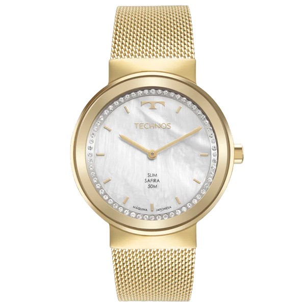 Relógio Technos Feminino Dourado Slim Gl22ag/1b