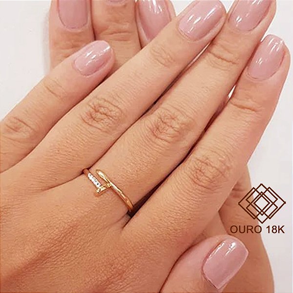 Anel Prego Ouro 18k